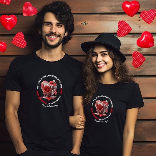 Romantisch Grappig Rood Smeltend Hart Valentijnsda T-shirt