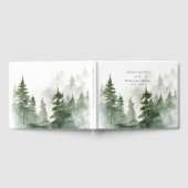 Romantisch groen bos Bruiloft Gastenboek (Volledig)