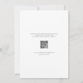 Romantisch groen en bloemen QR Code bruiloft Kaart (Achterkant)