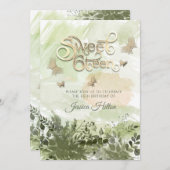 Romantisch groen Vlindertuin zoet zestien Kaart (Voorkant / Achterkant)