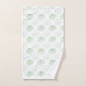 Romantisch groen, wit, Latijns flessenpatroon Bad Handdoek (Handdoek)