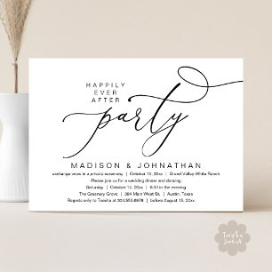 Romantisch Happily Ever After Feest, Trouwdiner Kaart