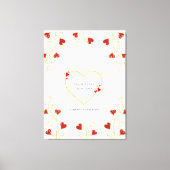 Romantisch Hart Bloem Canvas Afdruk (Voorkant)