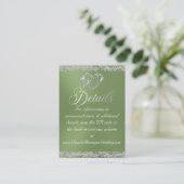 Romantisch hart en glitter, QR-code op salie Informatiekaartje (Staand voorkant)