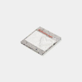 Romantisch hart in zand met aangepaste tekst post-it® notes (Schuin)