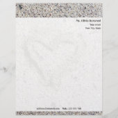 Romantisch hart in zand met retouradres briefhoofd sjabloon (Voorkant)