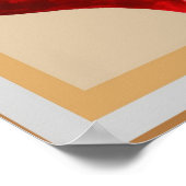  Romantisch HART: Jewel als rode 3D vorm Poster (Hoek)