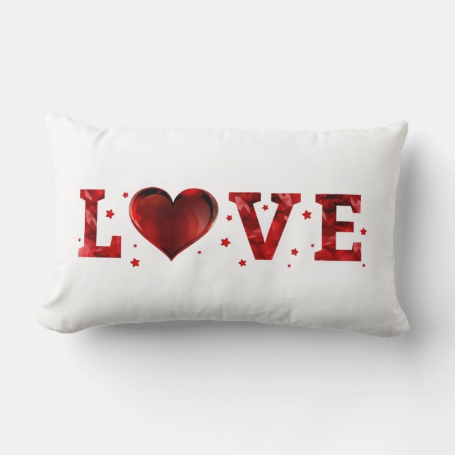 Romantisch Hart Liefde Kussen (Voorkant)