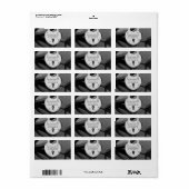 Romantisch hart liefde lock foto adresetiketten etiket (Full Sheet)