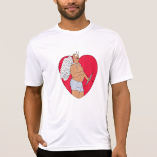 Romantisch hart met een ongewone Cupido T-shirt