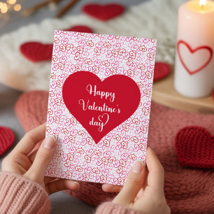 Romantisch Hart Ontwerp Valentijnkaart voor Hem Feestdagenkaart