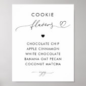 Romantisch Hart Script Cookie Smaken Trouwbord Poster (Voorkant)