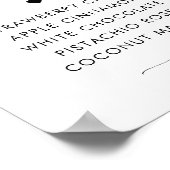 Romantisch Hart Script Cupcake Smaken Trouwteken Poster (Hoek)