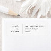 Romantisch hart script minimalistische moderne bru etiket (Insitu)