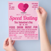Romantisch hart, snelle deating event Adverteren Flyer (Hand)