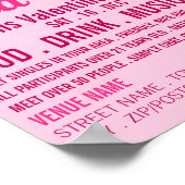 Romantisch hart, snelle deating event Adverteren Poster (Hoek)