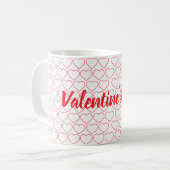 Romantisch Hart Valentijn's Day Design Koffiemok (Voorkant links)