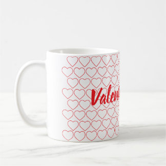 Romantisch Hart Valentijn's Day Design Koffiemok