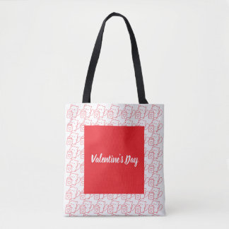 Romantisch Hart Valentijnsdag Design Draagtas