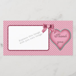 Romantisch hartontwerp / Dank u Bedankkaart