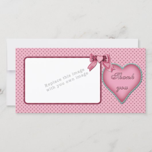 Romantisch hartontwerp / Dank u Bedankkaart (Voorkant)