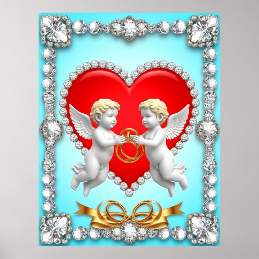 Romantisch Hartontwerp Poster (Voorkant)