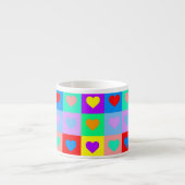 Romantisch hartpatroon espresso kop (Voorkant)