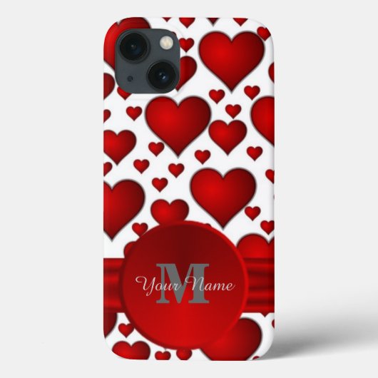 Romantisch hartpatroon monografisch Case-Mate iPhone case (Achterkant)
