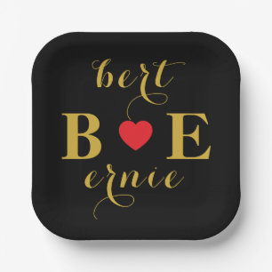Romantisch Hartteken Papier Borden Herfst in Love Papieren Bordje