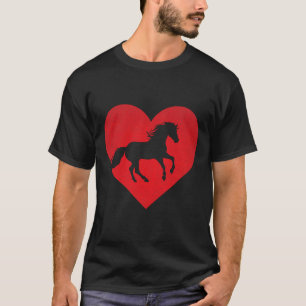 Romantisch hartvormig paard Equestrian Lover Valen T-shirt