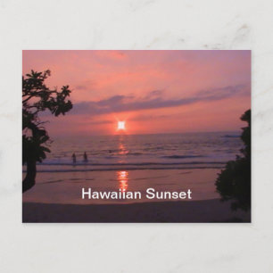 Romantisch Hawaiiaans Sunset Ocean Beach Briefkaart