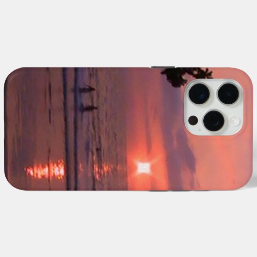 Romantisch Hawaiiaans Sunset Ocean Beach Case-Mate iPhone Case (Achterkant (horizontaal))
