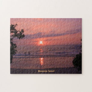 Romantisch Hawaiiaans Sunset Ocean Beach Legpuzzel