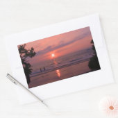Romantisch Hawaiiaans Sunset Ocean Beach Rechthoekige Sticker (Envelop)
