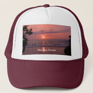 Romantisch Hawaiiaans Sunset Ocean Beach Trucker Pet