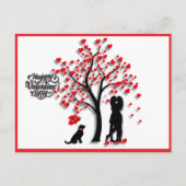 Romantisch Heart Tree Vrouw paar Feestdagenkaart (Voorkant)