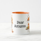 Romantisch Herfst paar paraplu Mok (Midden)