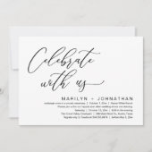 Romantisch huwelijksdinerfeest, Feest met ons mee Kaart (Voorkant)