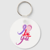 Romantisch Ik hou van je cadeau Valentijn Sleutelh Sleutelhanger (Voorkant)