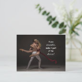 Romantisch Inspirerend Quote Ballet Paar Briefkaart (Staand voorkant)