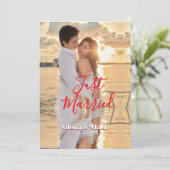 Romantisch "Just Married" Sunset Paar Gepersonalis (Staand voorkant)