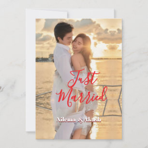 Romantisch "Just Married" Sunset Paar Gepersonalis