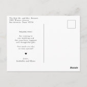 Romantisch kalligrafie schrift trouwfoto bedankje briefkaart (Achterkant)