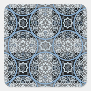 Romantisch Kant: Heldere Abstracte Print. Vierkante Sticker