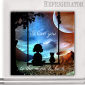 Romantisch Kat Moonlight Love Magnet Magneet