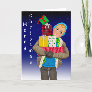 Romantisch kerstWenskaart voor haar Feestdagen Kaart