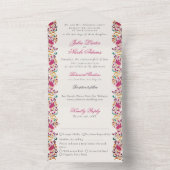 Romantisch Klassiek Pearl Swan Floral Lijst bruilo All In One Uitnodiging (Binnen)