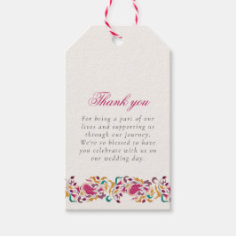 Romantisch Klassiek Pearl Swan Floral Lijst bruilo Cadeaulabel