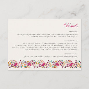Romantisch Klassiek Pearl Swan Floral Lijst bruilo Informatiekaartje