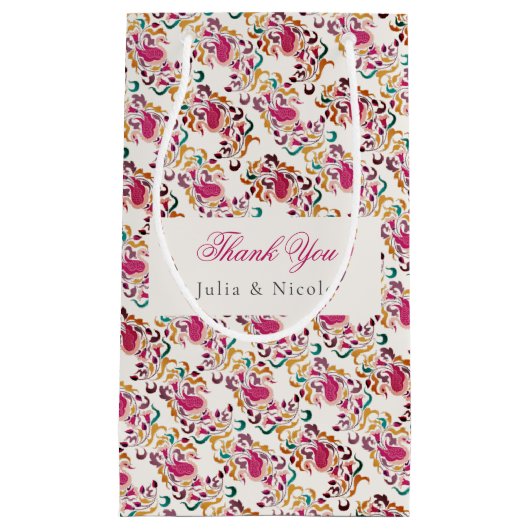 Romantisch Klassiek Pearl Swan Floral Lijst bruilo Klein Cadeauzakje (Voorkant)